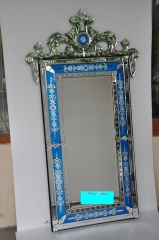 Espejo veneciano color azul