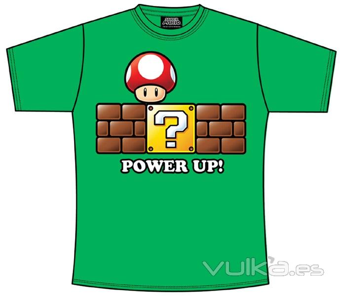 Camiseta Super Mario Bros power up verde