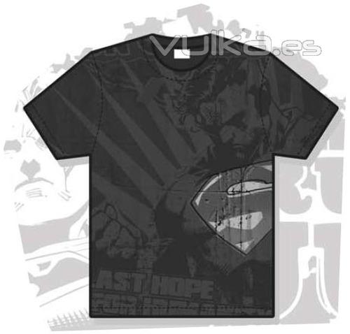 Camiseta Superman gris oscuro