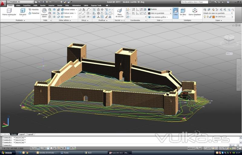 Modelo 3D del castillo del Real de la Jara.