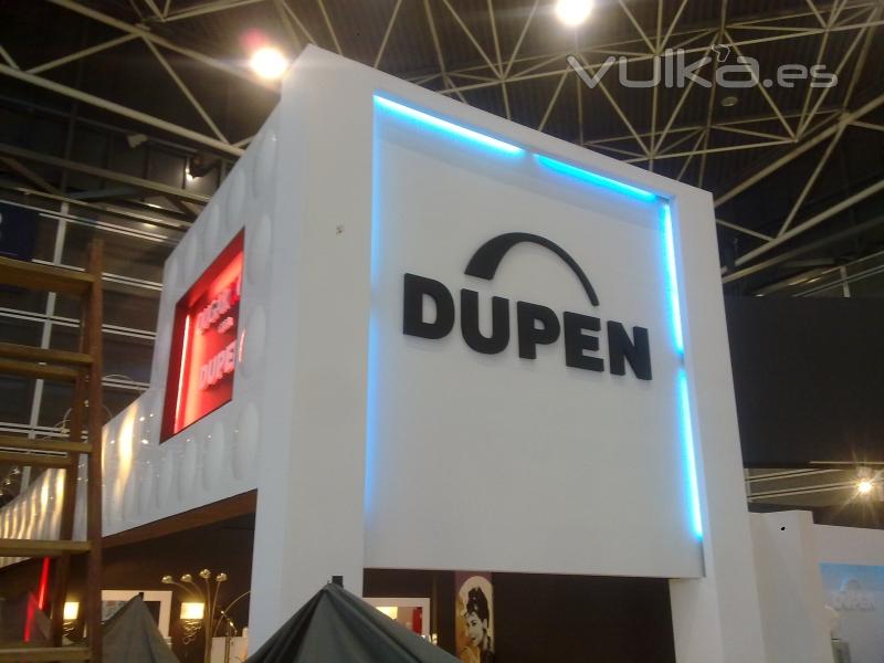 rotulos corporeos estand Dupen en Feria del Mueble Valencia (Habittart