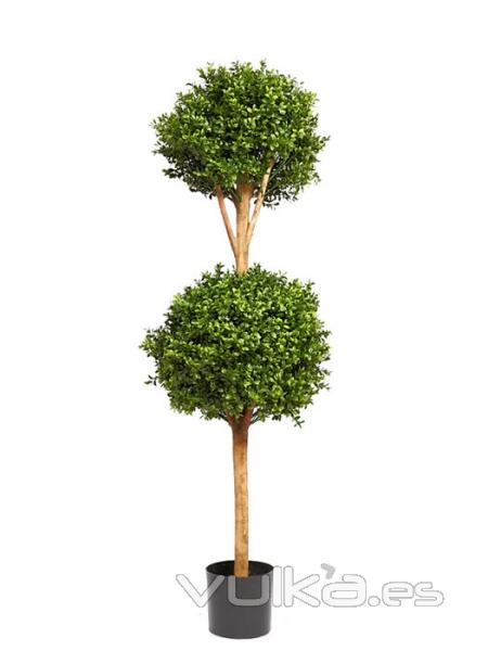 Setos artificiales de calidad. SETO ARTIFICIAL TOPIARY DOBLE BOLA oasisdecor.com