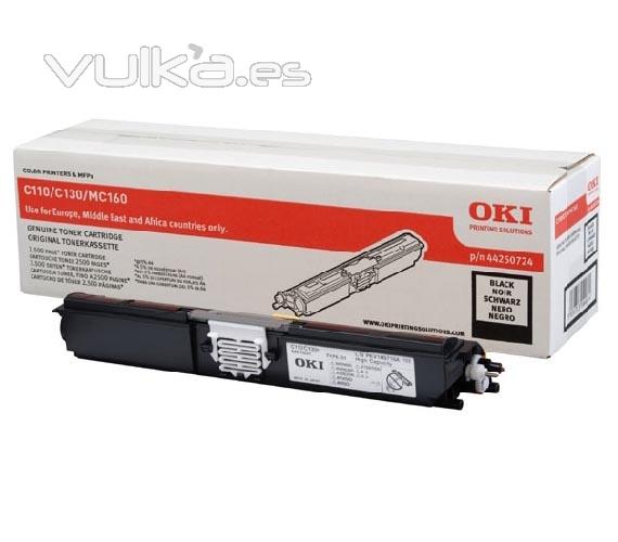 Toner - Impresoras OKI serie C100 - Negro 2.5K