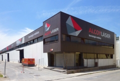 Diseno de la fachada de la empresa de tecnologia metalica alcoylaser