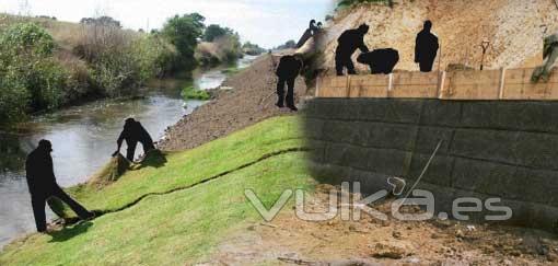 Mantener el suelo en su lugar. Controlar la erosión con muros verdes y geosintéticos