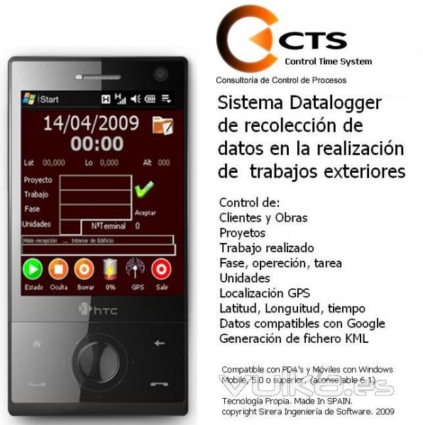 Datalogger  para DPA o Móvil con WindowsMobile 6.1