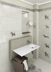 Serie Santorini 20x50, revestimiento para baño, moderno y atrevido