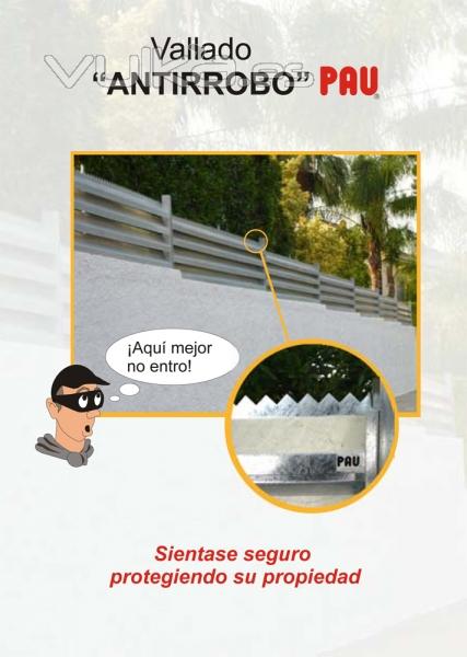 Cercado de seguridad protección total. Cuenta con protección anti escalada. Cerramientos Pau