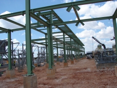 Estructura metalica para rack de tuberias en yela (guadalajara) planta de enagas