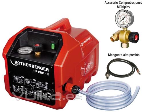 Bomba comprobación eléctrico RP-PRO III de Rothenberger en www.tiendapymarc.com