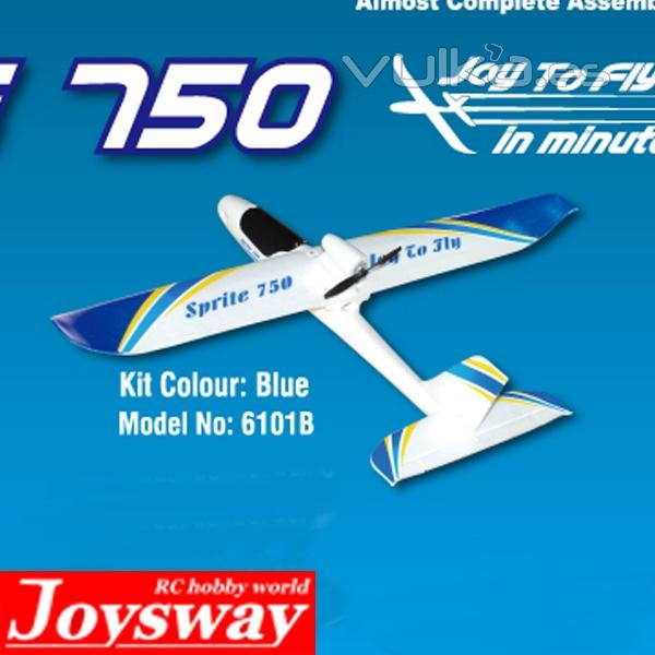 Avion Sprite 750 RTF 2.4 Ghz Joysway rc electrico azul