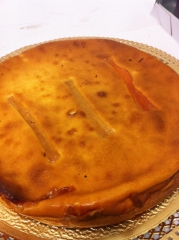 La tradicional tarta de queso con membrillo