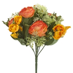 Bouquet flores artificiales ranunculos naranja 25 en lallimonacom (detalle 2)
