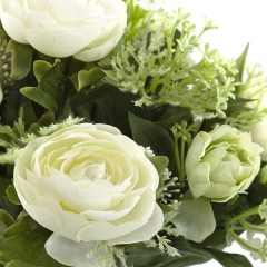Bouquet flores artificiales ranunculos blanco 25 en lallimonacom (detalle 1)