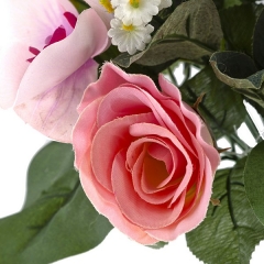 Bouquet flores artificiales orquideas rosaceas y rosas 28 en lallimonacom (detalle 2)