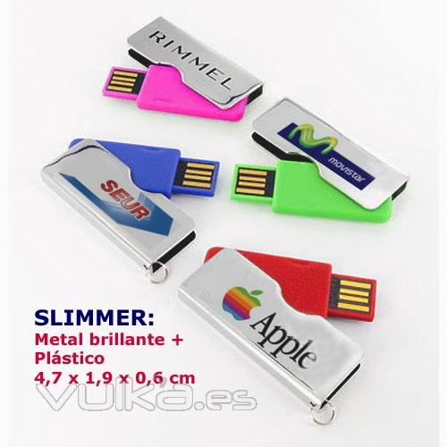 Memoria USB metálica, con logo color en 2 posiciones incluido en precio. Ref FYZUB6