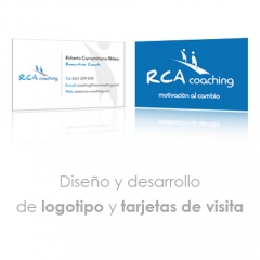 Diseno y desarrollo de logotipo y tarjetas de visita para empresa dedicada al coaching