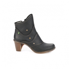 El naturalista-zapatos comodos mujer- duna 504- bota de tacon con cremallera lateral