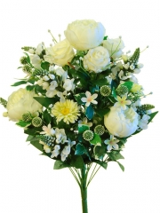 Ramos flores artificiales santos ramo peonias y capullos artificiales crema oasisdecorcom