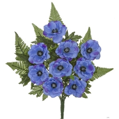 Todos los santos ramo artificial de flores anemonas azules en lallimonacom