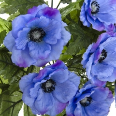 Todos los santos ramo artificial de flores anemonas azules en lallimonacom (detalle 2)