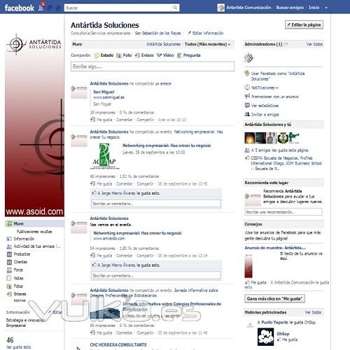 Perfil Facebook Antártida Soluciones