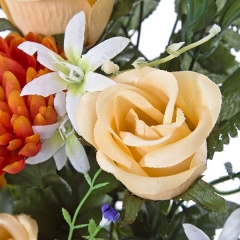 Todos los santos ramo artificial flores rosas naranjas y crisantemos 65 en lallimonacom (det 2)