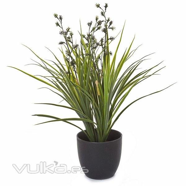 Plantas artificiales con flores. Planta artificial moutain grass lavanda en lallimona.com