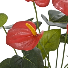 Plantas artificiales con flores planta artificial anthurium rojo con maceta en lallimonacom (1)