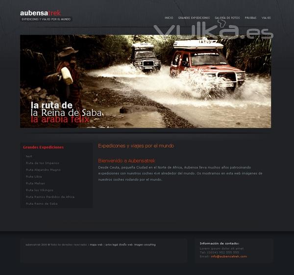 Diseño Web Aubensatreck - Ceuta