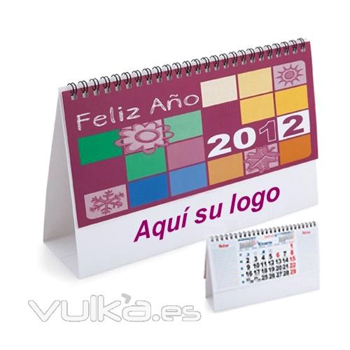 Calendario de sobremesa con tu logo 1 color incluido en precio. Ref. KITCAL6