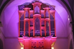 Realizacion de iluminacion arquitectural por led, en el nuevo organo de la basilica de cieza