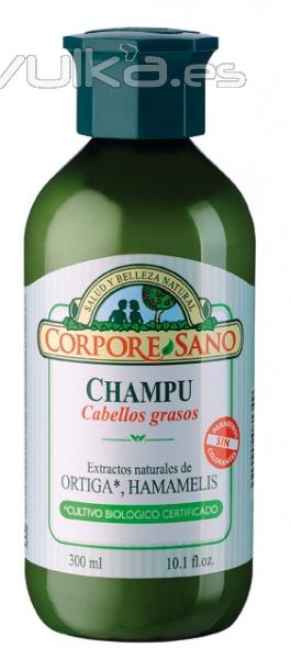 Champú Cabellos Grasos (300 ml) Ortiga y Hamamelis - Corpore Sano - 9,55 EUR