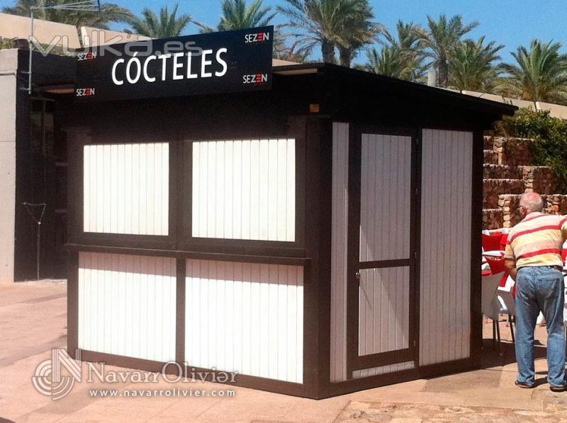 Caseta modular para chiringuito de cockteles