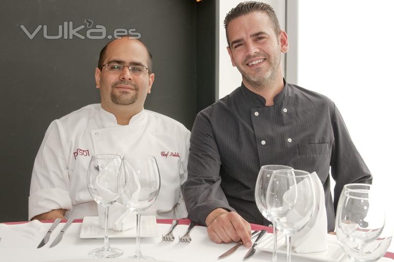 Chef David Moraga Lorenzo of jalea de menta with chef Siddhartha @ Rasoi by Siddhartha