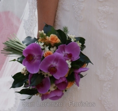 Flores murcia, ramo de novia de orquideas , floristeria san lorenzo