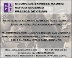 Divorcio mutuo acuerdo madrid abogado procurador de los tribunales