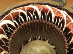Motor electrico detalle bobinado motor