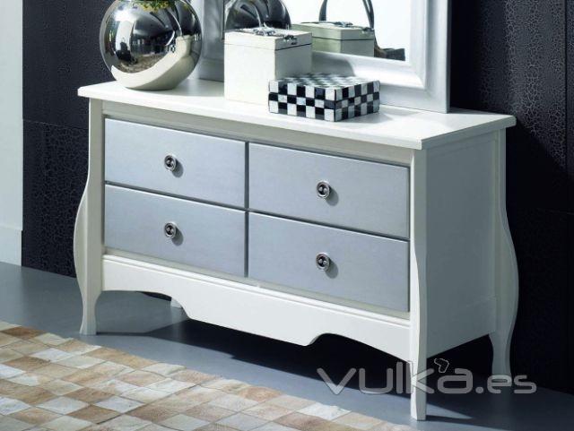 Mueble auxiliar Blanco plata