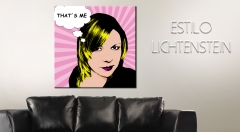 Arte pop art, estilo lichtenstein, impresion con tu foto en lienzo regalocolorcom regalo original