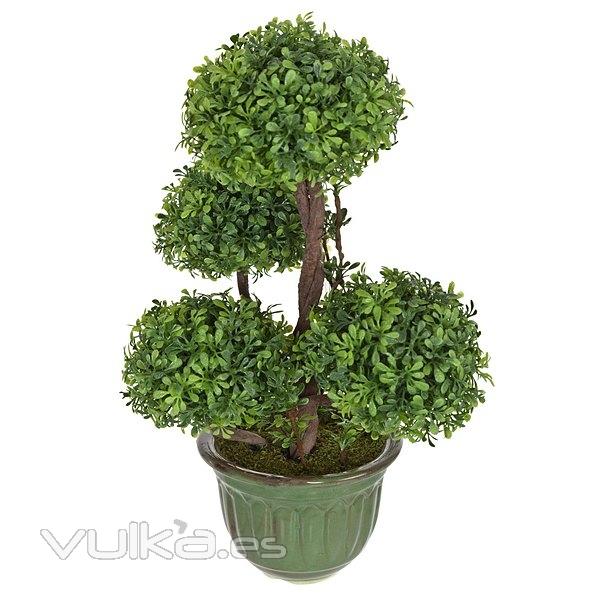 Plantas artificiales. Bonsai artificial topiary 4 bolas 31 en lallimona.com