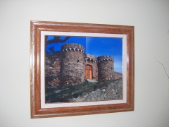 Cuadro de ceramica imagen del castillo, enmarcado compuesto de 4 azulejos de 20x20 cm