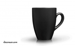 Imagen taza negra en ceramica, de 25x40 cm ideal para decorar cocinas