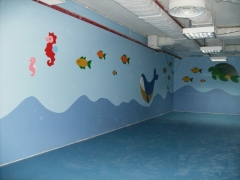 Vista de mural en parque polar & brincar de viseu (portugal)