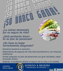 Quirino & brokers - oferta especial vida, pensiones, hogar etc