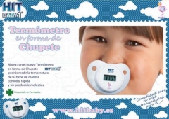 Chupete termometro hitbaby1 podras medir la temperatura de tu bebe de forma comoda, rapida y segura