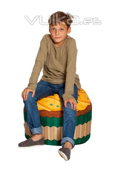 puf magdalena para niños  - www.espaiflyshop.com