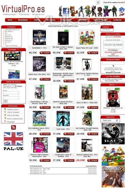 Tienda online de videojuegos, consolas y accesorios