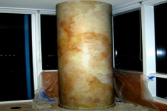 Imitacion a marmol en columna