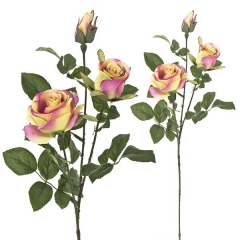 Flores artificiales rama rosas artificiales bicolores 68 en lallimonacom (1)
